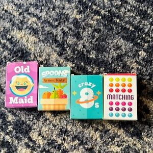 Colorful Kids Card Game Set like old maid spoons crazy 8 and matching